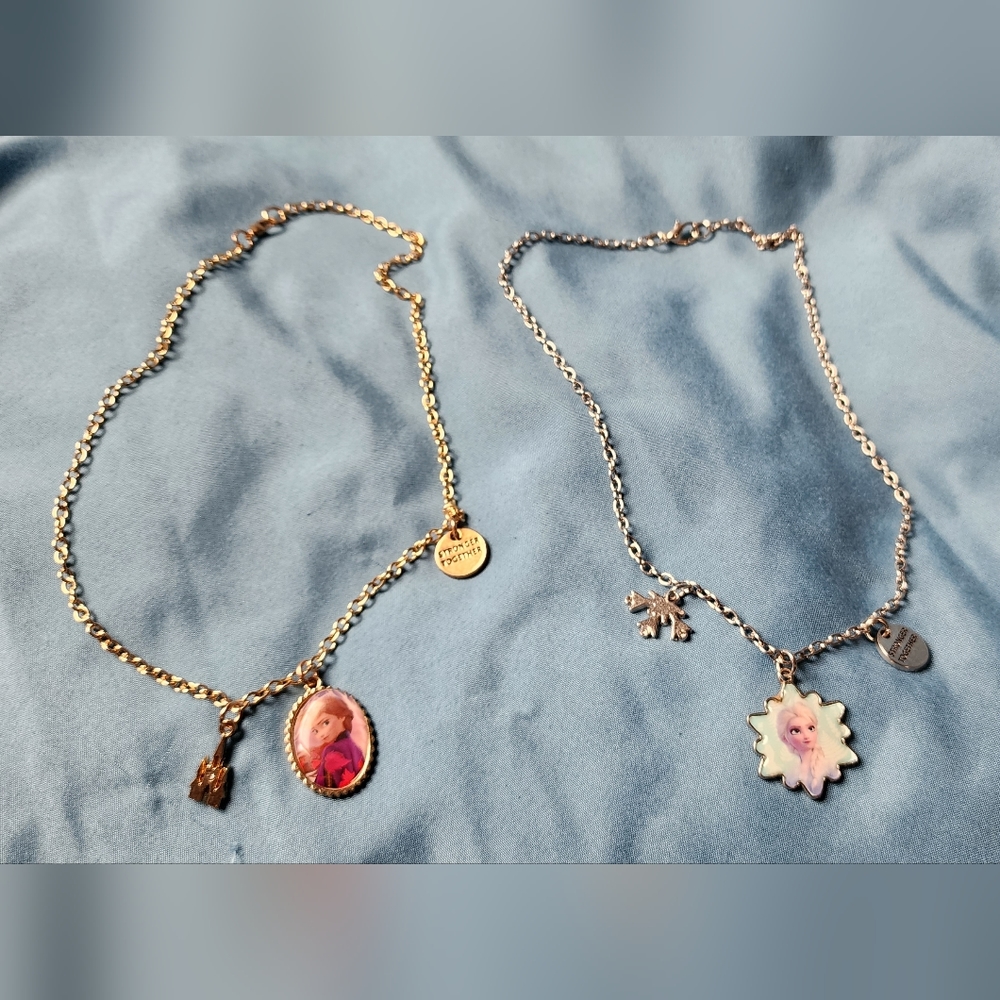 Disney Frozen Anna and Elsa Necklace
